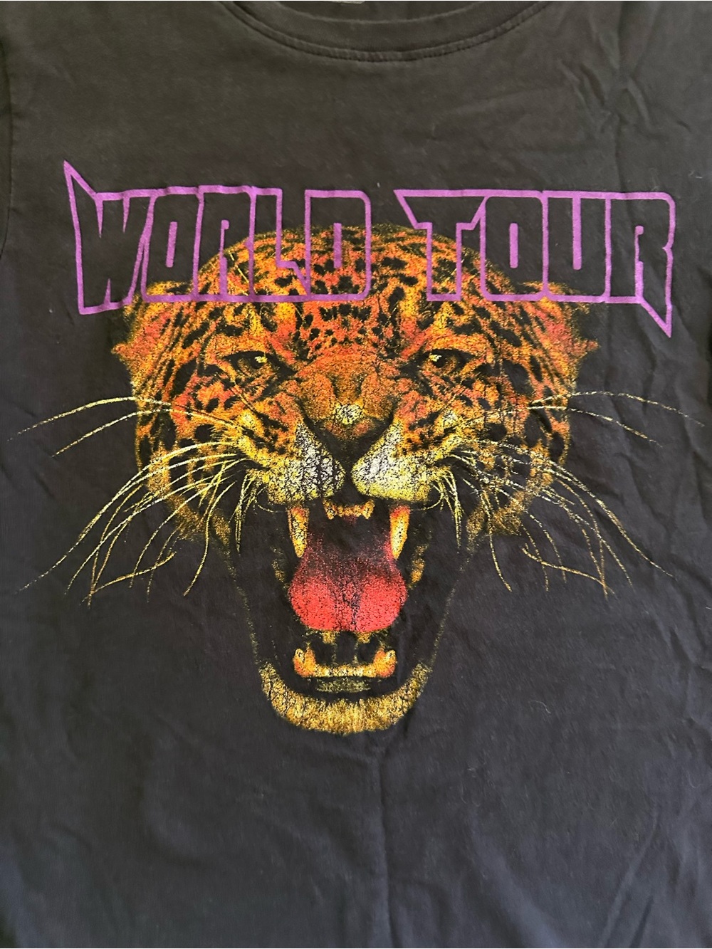 Prince Peter Tiger World Tour Graphic Tee Washed Black XS Lulus